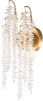 Бра Liana 4134-2W Favourite прозрачный 2 лампы, основание матовое золото в стиле классический ветви