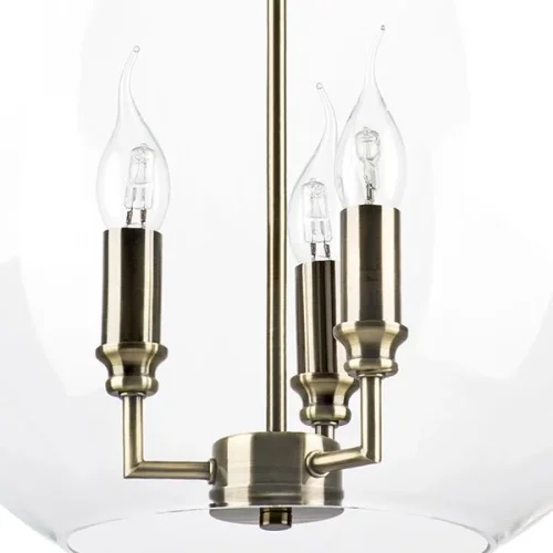 Светильник подвесной Sferico 729131 Lightstar прозрачный 3 лампы, основание латунь в стиле арт-деко  фото 3