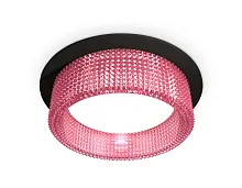 Светильник точечный XC8051032 Ambrella light розовый 1 лампа, основание чёрное в стиле хай-тек 