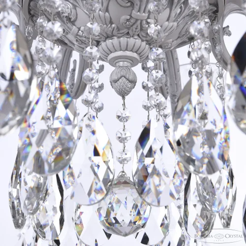 Люстра подвесная AL79101/10/300 A WMN P Clear/M-1H Bohemia Ivele Crystal прозрачная на 10 ламп, основание белое никель патина в стиле классический sp фото 4