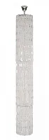 Люстра хрустальная каскадная столб Belluno E 1.9.35.100 N Dio D'Arte без плафона прозрачная на 20 ламп, основание серое никель в стиле классический 