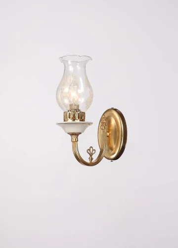 Бра VETRALLA W179.1 antique gold Lucia Tucci прозрачный на 1 лампа, основание золотое в стиле классический 