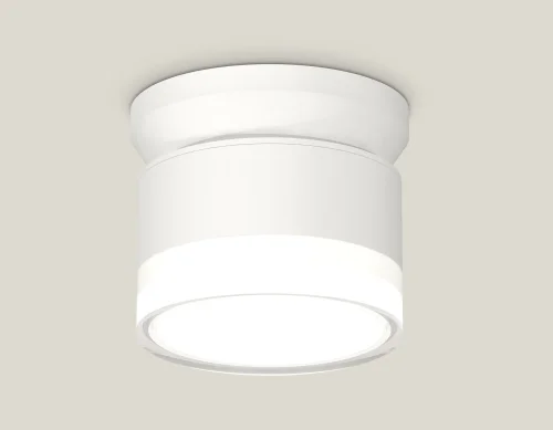 Светильник накладной XS8101047 Ambrella light белый 1 лампа, основание белое в стиле современный хай-тек круглый фото 2