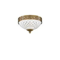 Люстра потолочная  PL 7012/2 Reccagni Angelo белая на 2 лампы, основание античное бронза в стиле классический 