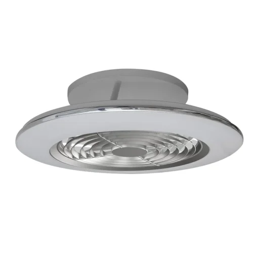 Люстра с вентилятором LED с пультом Alisio 7494 Mantra белая серебряная на 1 лампа, основание серебряное в стиле современный с пультом фото 3