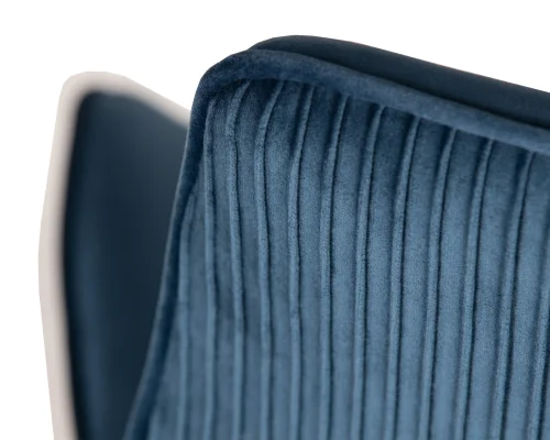 Кресло офисное 9518-LM DORA, цвет сиденья синий (1922-20), цвет основания хромированная сталь Dobrin, синий/велюр, ножки/металл/хром, размеры - 840*990***600*600 фото 8