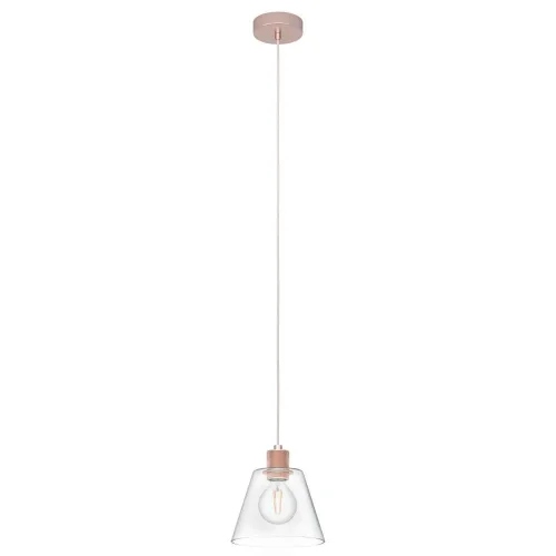 Светильник подвесной Copley 43631 Eglo прозрачный 1 лампа, основание розовое в стиле современный 