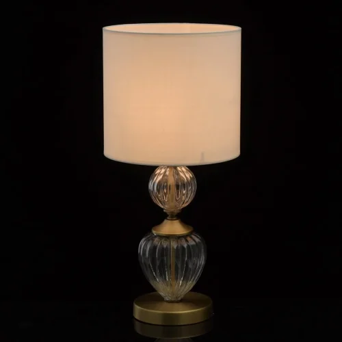 Настольная лампа Оделия 619031001 Chiaro белая 1 лампа, основание латунь стекло металл в стиле классический  фото 2