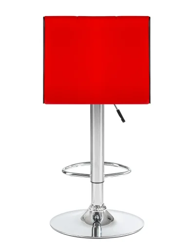 Стул барный 5006-LM CANDY,  цвет сиденья красно-черный, цвет основания хром Dobrin, красный/экокожа, ножки/металл/хром, размеры - 950*1160***460*520 фото 5