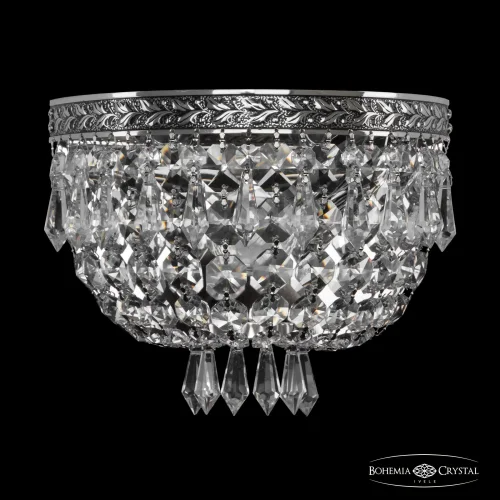 Бра 19271B/20IV NB Bohemia Ivele Crystal прозрачный на 1 лампа, основание никель в стиле классический sp