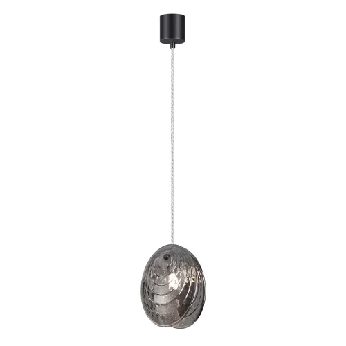Светильник подвесной Mussels 5038/1 Odeon Light чёрный серый 1 лампа, основание чёрное в стиле современный  фото 3