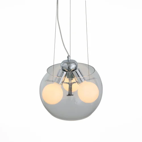 Светильник подвесной Uovo SL512.103.03 ST-Luce прозрачный 3 лампы, основание хром в стиле минимализм 