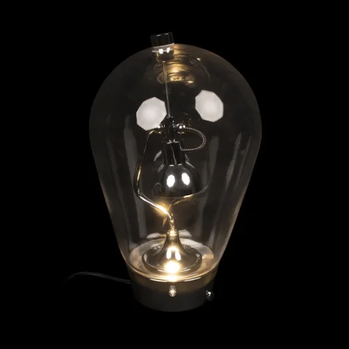 Настольная лампа LED Bombilla 10295 LOFT IT прозрачная 1 лампа, основание хром металл в стиле хай-тек  фото 4
