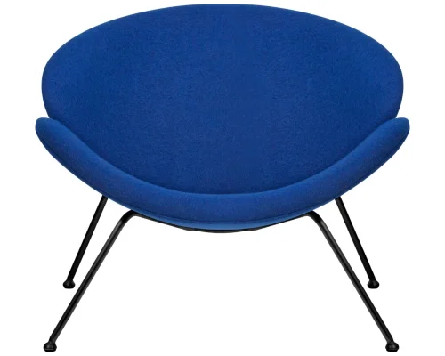 Кресло дизайнерское  72-LMO EMILY, цвет сиденья синий (AF6), цвет основания черный Dobrin, синий/ткань, ножки/металл/чёрный, размеры - ****810*780 фото 7