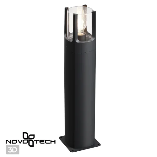 Парковый светильник Visio 370959 Novotech уличный IP54 чёрный 1 лампа, плафон прозрачный в стиле современный E27 фото 5