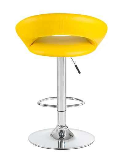 Стул барный 5001-LM MIRA,  цвет сиденья желтый, цвет основания хром Dobrin, жёлтый/экокожа, ножки/металл/хром, размеры - 790*1020***535*470 фото 5