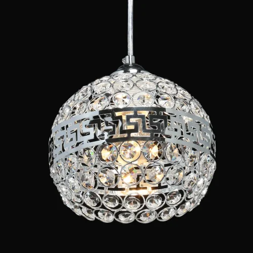 Светильник подвесной Бриз 111012201 DeMarkt прозрачный 1 лампа, основание хром в стиле классический  фото 5