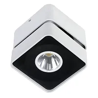 Светильник накладной LED Круз 637016901 DeMarkt белый 1 лампа, основание белое в стиле хай-тек квадратный