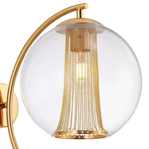 Бра Funnel 2880-1W Favourite прозрачный на 1 лампа, основание золотое в стиле современный  фото 3