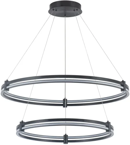 Светильник подвесной LED с пультом Ring 4006/02/02P Stilfort чёрный 1 лампа, основание чёрное в стиле современный хай-тек с пультом кольца