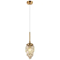 Светильник подвесной Cream 2152/51/01P Stilfort янтарный 1 лампа, основание бронзовое в стиле современный выдувное