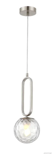 Светильник подвесной Pierre MR2234-1P MyFar прозрачный 1 лампа, основание матовое никель в стиле современный шар