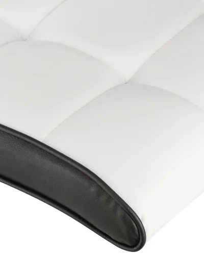 Стул барный 5006-LM CANDY,  цвет сиденья бело-черный, цвет основания хром Dobrin, белый/экокожа, ножки/металл/хром, размеры - 950*1160***460*520 фото 7
