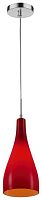 Светильник подвесной BOOTLE WE210.01.176 Wertmark красный 1 лампа, основание хром в стиле современный 