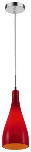 Светильник подвесной BOOTLE WE210.01.176 Wertmark красный 1 лампа, основание хром в стиле модерн 
