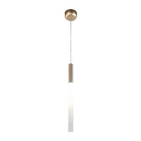 Светильник подвесной LED Tibia 2217-1P Favourite прозрачный 1 лампа, основание золотое в стиле современный трубочки