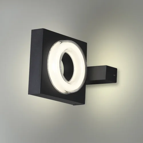 Настенный светильник LED Vart 6654/5WL Odeon Light уличный IP54 чёрный 1 лампа, плафон чёрный в стиле хай-тек LED фото 3
