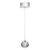 Светильник подвесной LED Капелия 730010101 MW-Light серебряный 1 лампа, основание серебряное в стиле современный 