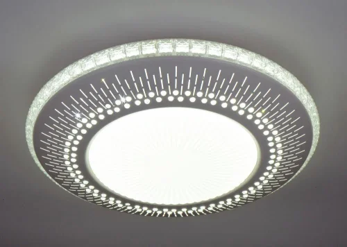 Светильник потолочный LED с пультом 10213/1LED Escada белый 1 лампа, основание белое в стиле восточный с пультом фото 2