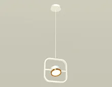 Светильник подвесной XB9118103 Ambrella light золотой белый 1 лампа, основание белое в стиле хай-тек современный 
