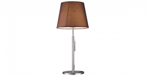 Настольная лампа BRISTOL T895.1 Lucia Tucci коричневая 1 лампа, основание хром металл в стиле современный 