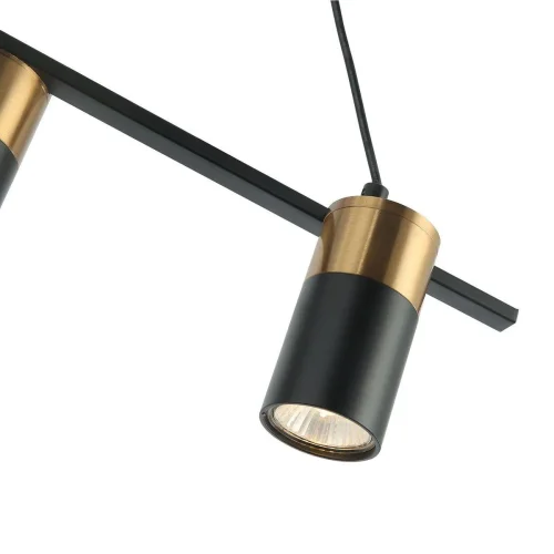 Светильник подвесной Topper 2825-4P Favourite чёрный золотой 4 лампы, основание чёрное в стиле современный  фото 2