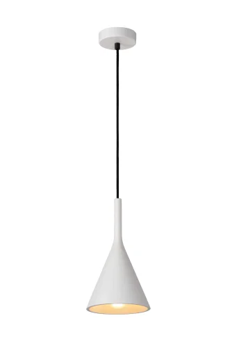 Светильник подвесной GIPSY 35406/16/31 Lucide белый 1 лампа, основание белое в стиле современный 