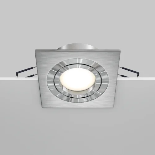 Светильник точечный Atom DL024-2-01S Maytoni серебряный 1 лампа, основание серебряное в стиле современный  фото 3