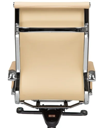 Офисное кресло для руководителей 101F-LMR CLARK, цвет бежевый Dobrin, бежевый/экокожа, ножки/металл/хром, размеры - 1090*1150***680*680 фото 7