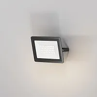 Прожектор LED Flood FL001-L30B4K Maytoni уличный IP чёрный 1 лампа, плафон прозрачный в стиле современный хай-тек LED