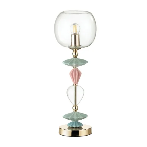 Настольная лампа Bizet 4855/1T Odeon Light прозрачная 1 лампа, основание золотое металл керамика в стиле кантри прованс классический  фото 3
