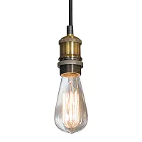 Светильник подвесной лофт Centereach GRLSP-9888 Lussole без плафона 1 лампа, основание чёрное в стиле лофт 