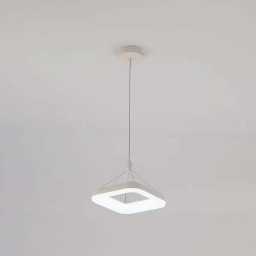 Светильник подвесной LED Паркер CL225B210 Citilux белый 1 лампа, основание белое в стиле современный квадраты фото 4