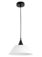 Светильник подвесной Mabel TL4430D-01BL Toplight белый 1 лампа, основание чёрное в стиле современный 
