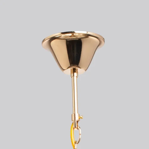 Люстра подвесная Бриз 111014608 DeMarkt янтарная прозрачная на 8 ламп, основание золотое в стиле классический  фото 3