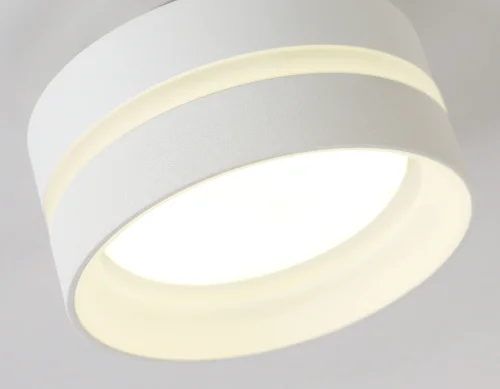 Светильник накладной TN5419 Ambrella light белый 1 лампа, основание белое в стиле современный круглый фото 6