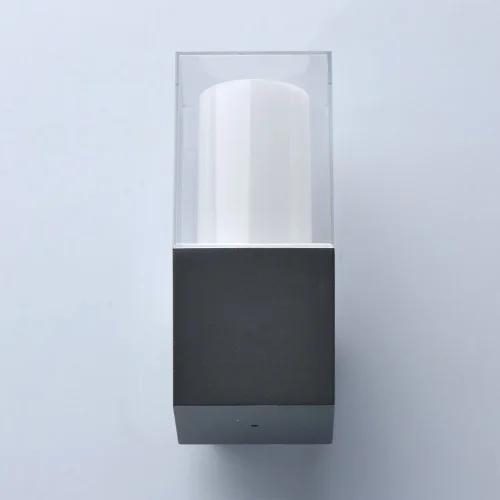 Настенный светильник LED Меркурий 807023301 DeMarkt уличный IP44 серый 1 лампа, плафон прозрачный в стиле современный LED фото 4