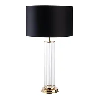 Настольная лампа Empoli EMP-LG-1(Z) Kutek чёрная 1 лампа, основание золотое металл в стиле американский 