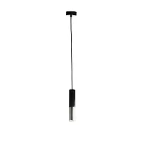 Светильник подвесной Ike 9953-1 LOFT IT чёрный хром 1 лампа, основание чёрное в стиле современный лофт трубочки