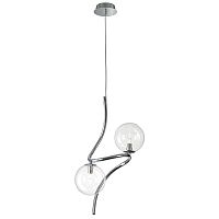 Светильник подвесной Vansa CL206021 Citilux прозрачный 2 лампы, основание хром в стиле современный молекула шар
